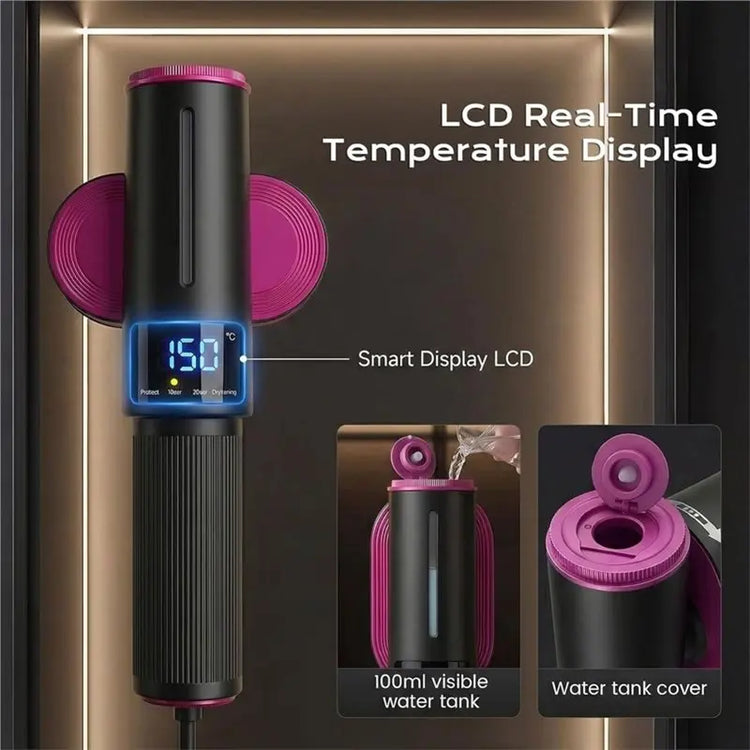 A50Q-Large Heat Panel Travel Steamer for Clothes, 1200W Portable Steamer& Iron 2 in 1, 90° Rotatable Head with Eu Plug