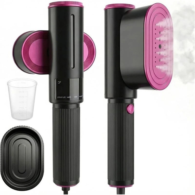 A50Q-Large Heat Panel Travel Steamer for Clothes, 1200W Portable Steamer& Iron 2 in 1, 90° Rotatable Head with Eu Plug